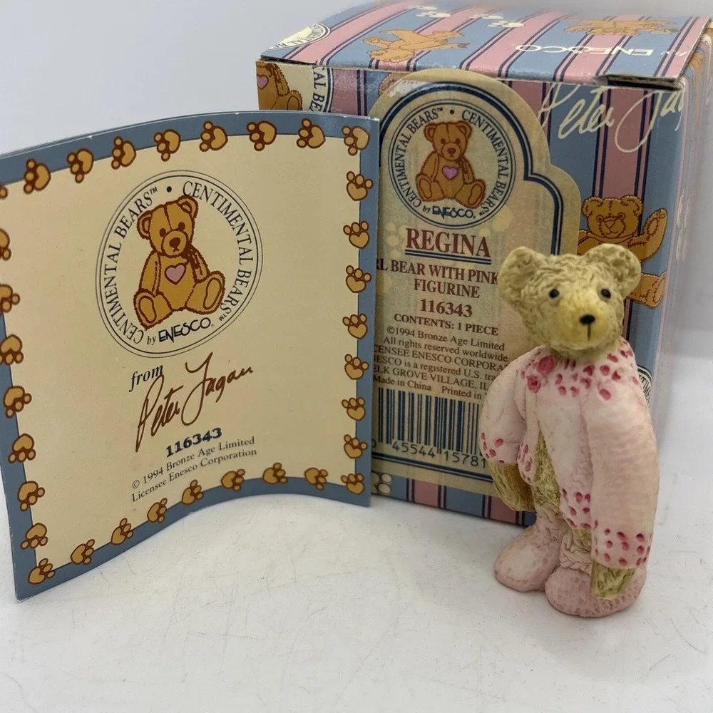 CENTIMENTAL BEARS 1994 Regina WITH BOX BY ENESCO